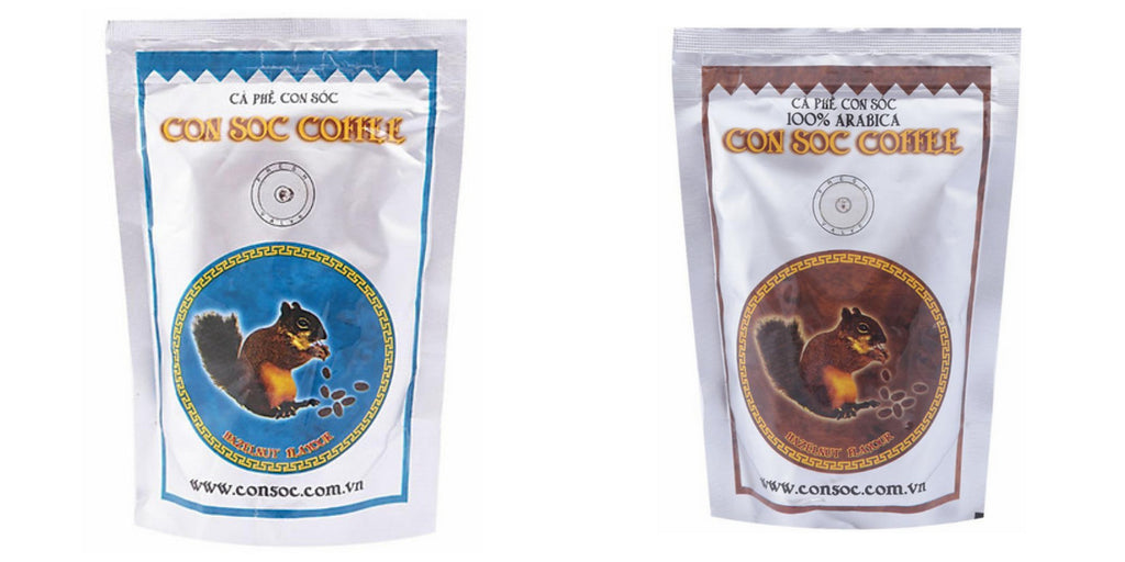 Con Soc Hazelnut Flavor & Arabica Hazelnut Flavor Blue & Brown Label Coffee Ground Coffee 100g