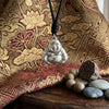 Laughing Zen Buddha Lucky 92.5 Sterling Silver Necklace Pendant