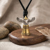 Eagle Adorned Hand Bell 92.5 Sterling Silver Charm Necklace Pendant Jewelry