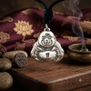 Laughing Zen Buddha Lucky 92.5 Sterling Silver Necklace Pendant