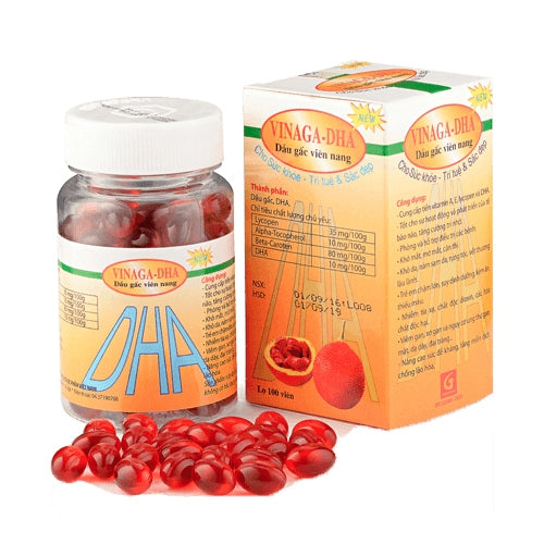 Vinaga Gac Oil - Momordian Cochinchinensis Essential Oil & DHA Fruit Vitamin A,E