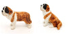 Saint Bernard Dog Ceramic Figurine Hand Painted Porcelain Gift Collectible DecorHandmade Miniatures Cerami Figurine Animals Decor Collection