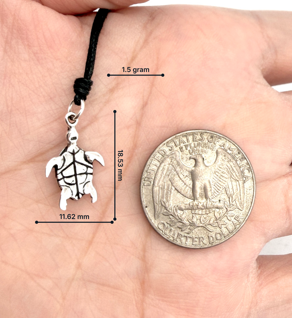 Turtle Tortoise Wildlife 92.5 Sterling Silver Gold Brass Necklace Pendant