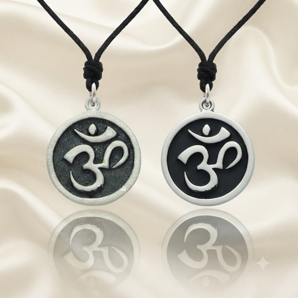 Fashionable Om Ohm 92.5 Sterling Silver Charm Necklace Pendent Jewelry