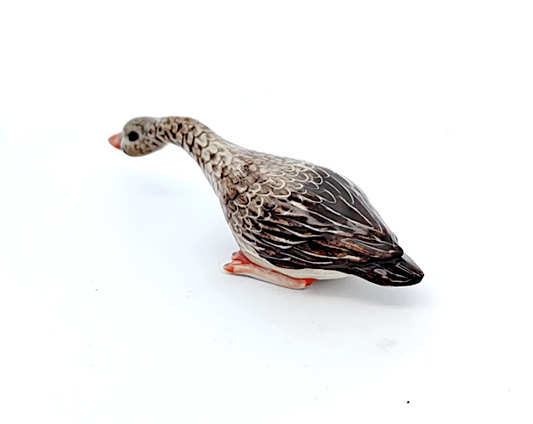 Long Neck Goose Ceramic Figurine Tiny Handicraft Miniature Dollhouse Decor Gift