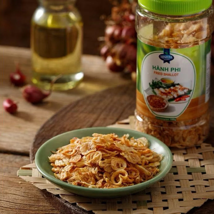 Minh Ha Vietnamese Fried Garlic & Shallots – Eco-Friendly, Handmade, Flavorful Garnish 100g