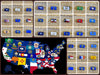 50 States In United State Flag Shoe Lace Keeper Union Worker Charm Work Boots