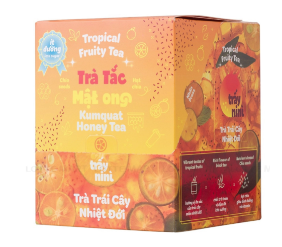 TRAYNINI Tropical Fruity Tea Box With Mango, Lychee, Passion Fruit & Soursop Flavours 100g