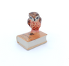 Light Brown Owl Bird on Science Book Ceramic Figurine Tiny Handicraft Miniature Dollhouse