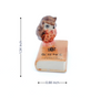 Light Brown Owl Bird on Science Book Ceramic Figurine Tiny Handicraft Miniature Dollhouse