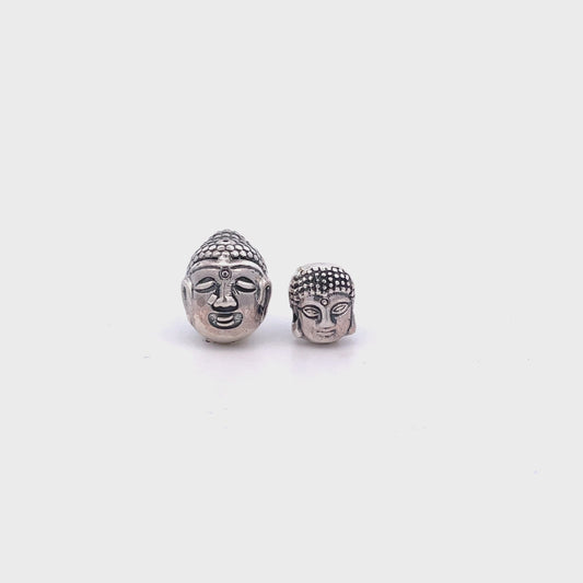 Buddha Head Bead 925 Sterling Silver Bracelet Pendant Charm Jewelry