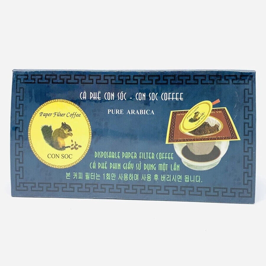 Vietnam Con Soc Ground Coffee Box Paper Filter Coffee Variety Flavours
