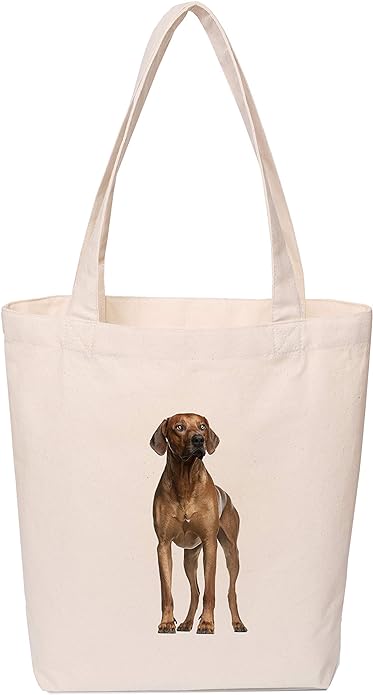 Rhodesian Ridgeback Dog Standing Printed Canvas Tote Bag Shopping Bag