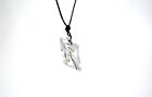 Small Hearts In Rectangle Stainless Steel & 18K Gold Necklace Pendant Jewelry