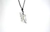 Small Hearts In Rectangle Stainless Steel & 18K Gold Necklace Pendant Jewelry
