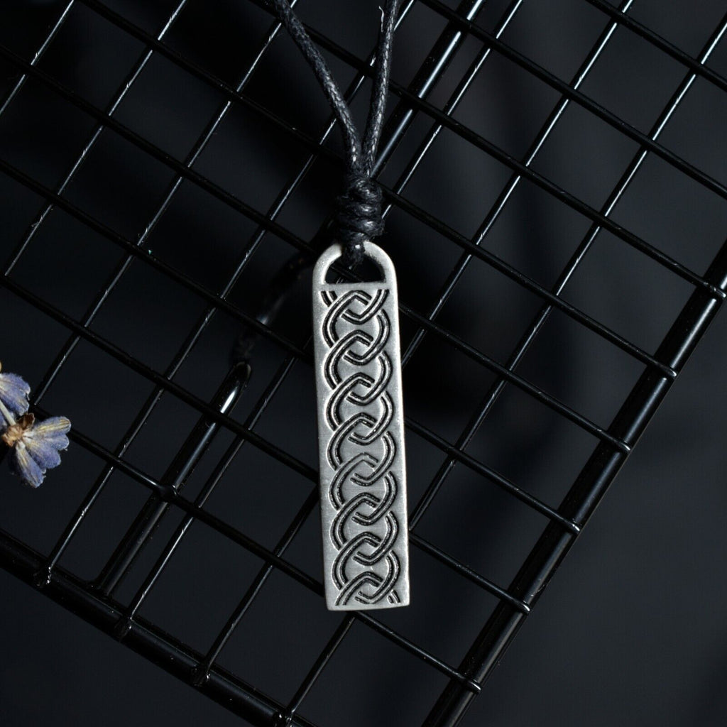 Celtic Tribal Silver Pewter Charm Necklace Pendant Jewelry