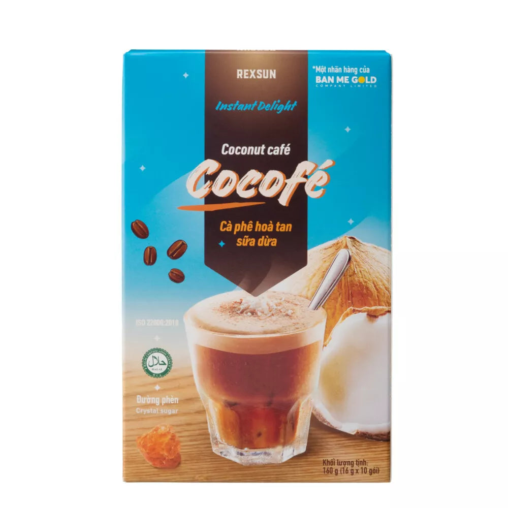 REXSUN Vietnamese Instant Delight Coconut Coffee 160G & 480G VietsWay