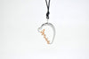 Love Word In Heart Stainless Steel Brass Charm Necklace Pendant Jewelry