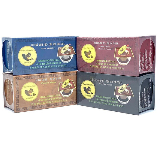 Vietnam Con Soc Ground Coffee Box Paper Filter Coffee Variety Flavours