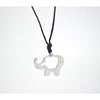 Cute Abstract Elephant Stainless Steel & 18K Gold Necklace Pendant Jewelry