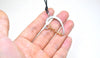 Love Word In Heart Stainless Steel Brass Charm Necklace Pendant Jewelry