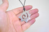 Tribal Maori Stainless Steel & 18K Gold Necklace Pendant Jewelry