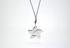 Lovely Flower Star Stainless Steel & 18K Gold Necklace Pendant Jewelry