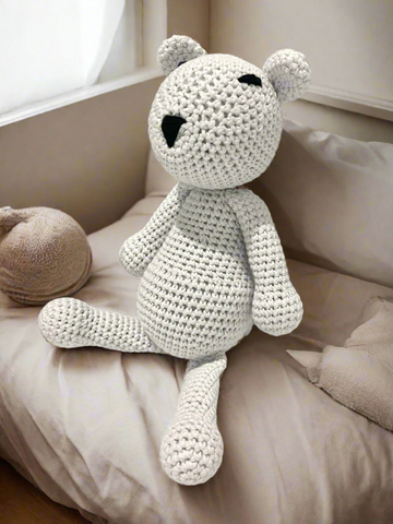 Black-Grey Aardvark Handmade Amigurumi Stuffed Toy Knit Crochet Doll VAC