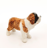 Saint Bernard Dog Ceramic Figurine Hand Painted Porcelain Gift Collectible DecorHandmade Miniatures Cerami Figurine Animals Decor Collection