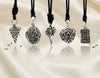 Handcrafted Lockets Ornate Heart Oval, triangle Design, Openable Keepsake 92.5 Sterling Silver Necklace Pendant Jewelry