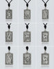 Rectangle Chinese Zodiac Sterling Silver Pewter Brass Necklace Pendant Jewelry