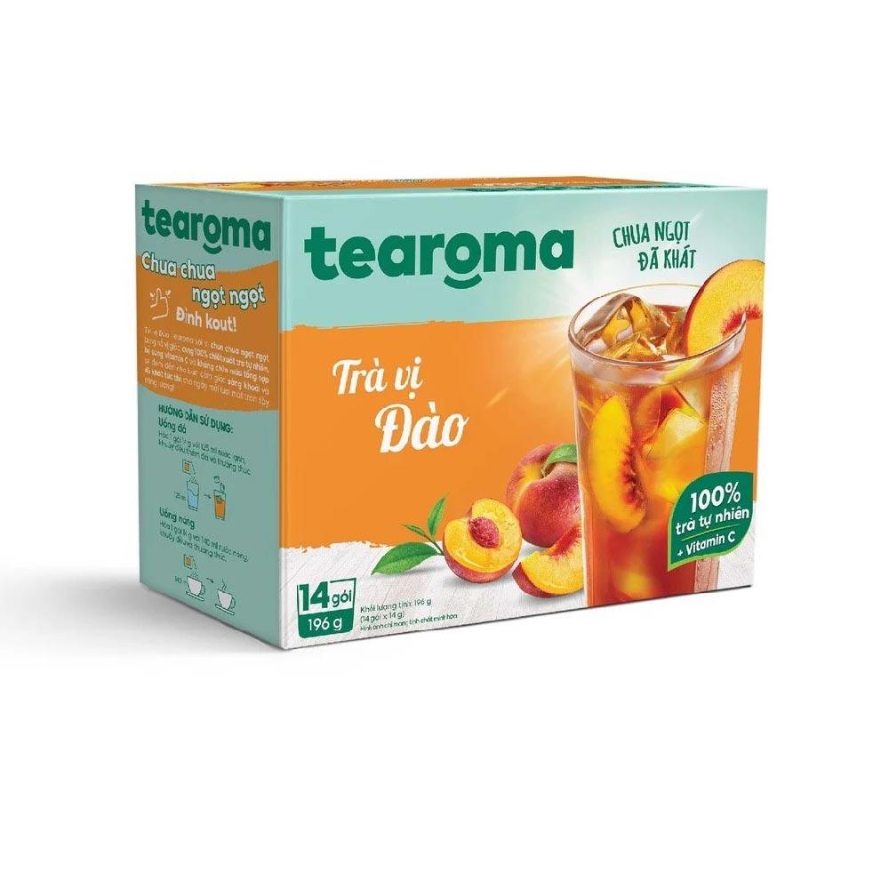 TEAROMA Peach & Honey Calamansi Flavoured Tea 196g (14 Pcs x 14g)