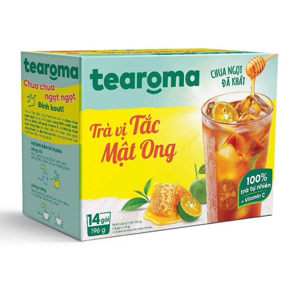 TEAROMA Peach & Honey Calamansi Flavoured Tea 196g (14 Pcs x 14g)