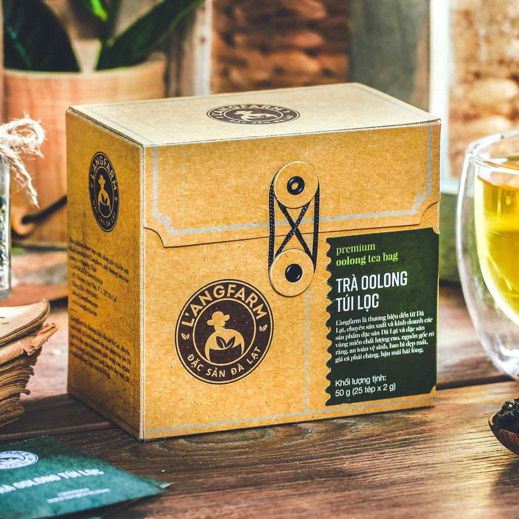 L'angfarm - Assorted Flavors Tea Bags, 1 Box 50grams 25 Tea Bags - Kraft Wrap Design
