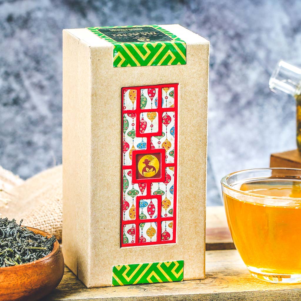 Langfarm-Special Gift With 3 Flavors Green Tea, Oolong & Jasmine Tea -Red Window Design