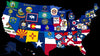 50 States In United State Flag Shoe Lace Keeper Union Worker Charm Work Boots