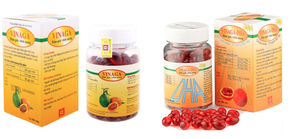 Vinaga Gac Oil - Momordian Cochinchinensis Essential Oil & DHA Fruit Vitamin A,E
