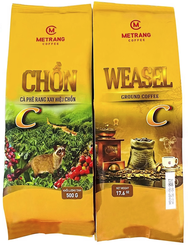 Me Trang Coffee 500 Grams Vietnamese Coffee Weasel, Ocean Blue, MC Clean