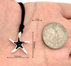 Cute Starfish  92.5 Sterling Silver Charm Necklace Pendant Jewelry
