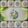 Tiger Dragon Colorful Yin Yang Handmade Brass Necklace Pendant Feng Shui Jewelry