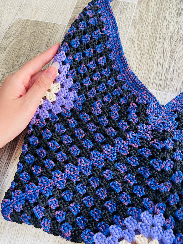 Round Crochet Bag NATURAL Flower Vintage Vibe Different Color NEW ASIA