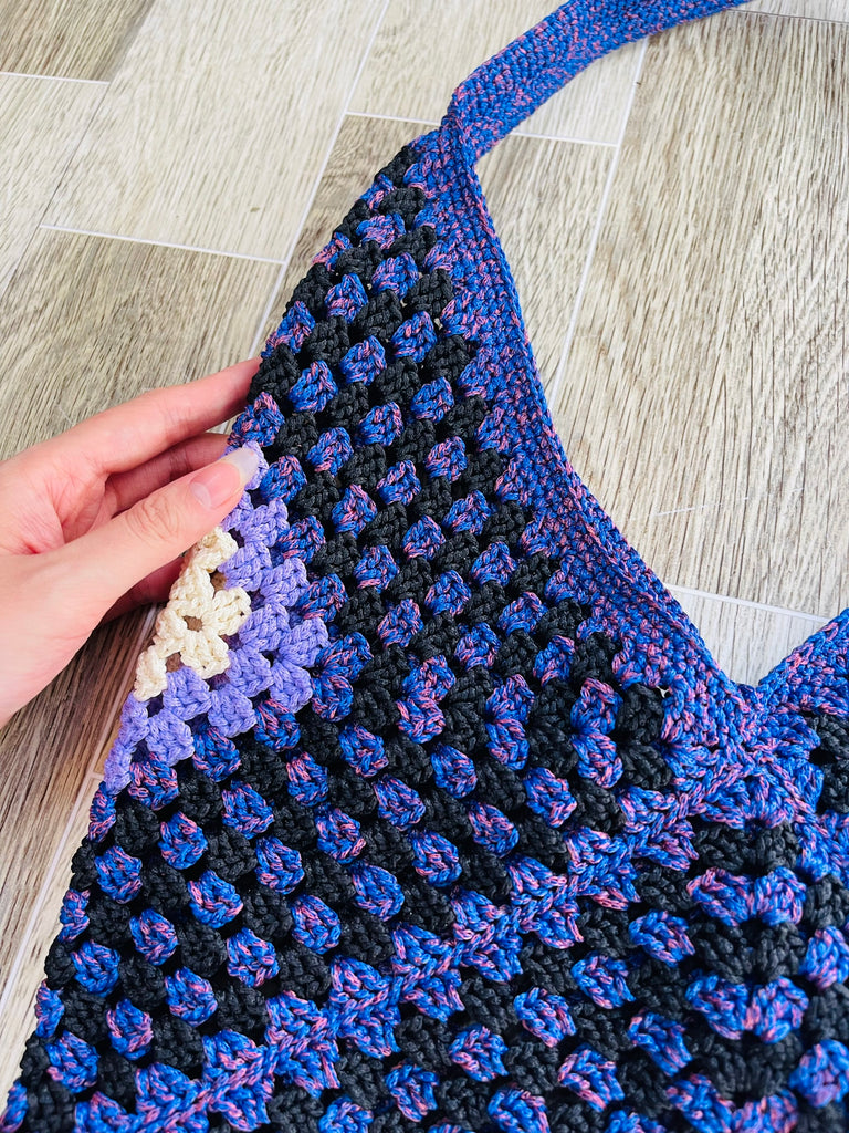 Round Crochet Bag NATURAL Flower Vintage Vibe Different Color NEW ASIA