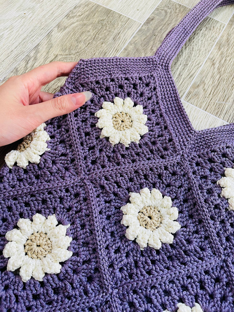 Round Crochet Bag NATURAL Flower Vintage Vibe Different Color NEW ASIA