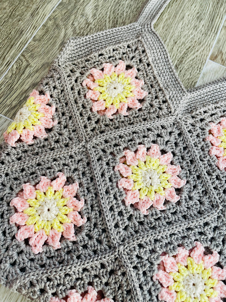 Round Crochet Bag NATURAL Flower Vintage Vibe Different Color NEW ASIA