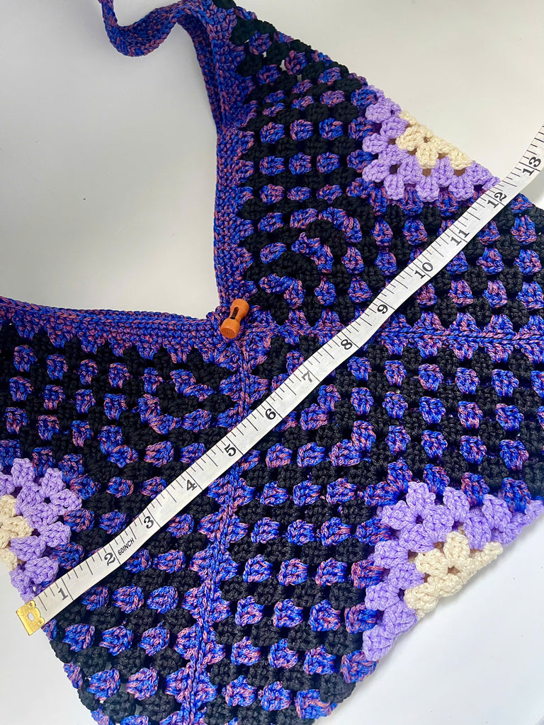 Round Crochet Bag NATURAL Flower Vintage Vibe Different Color NEW ASIA