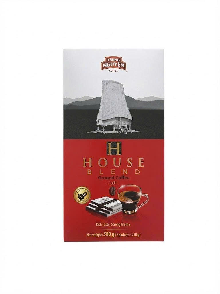 Trung Nguyên House Blend Coffee 500g – Premium Vietnamese Ground Coffee for Phin Brewing