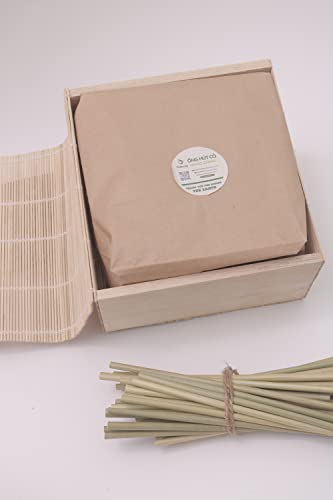 Green Joy Grass Straws - 100% Natural - Eco-friendly - Drinking Tubes - Plastic Free - Compostable - Single-use - Crazy Straws Alternative to Plastic Straws, Paper Straws, Bamboo Straws 100 Packs