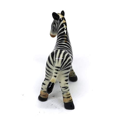 Zebra Figurine Ceramic Gift Collectibles Hand Painted Terrarium Garden Decor