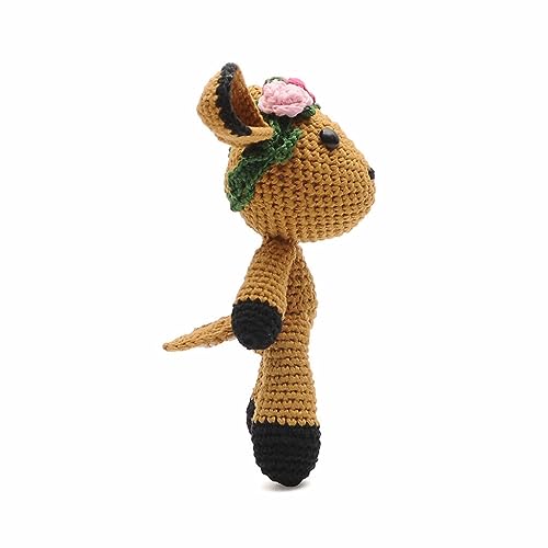 Gorgeous Fawn Young Deer Handmade Amigurumi Stuffed Toy Knit Crochet Doll VAC