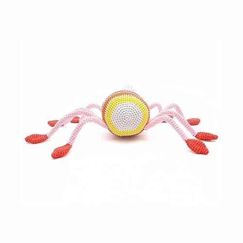 Silly Colorful Spider Handmade Amigurumi Stuffed Toy Knit Crochet Doll VAC